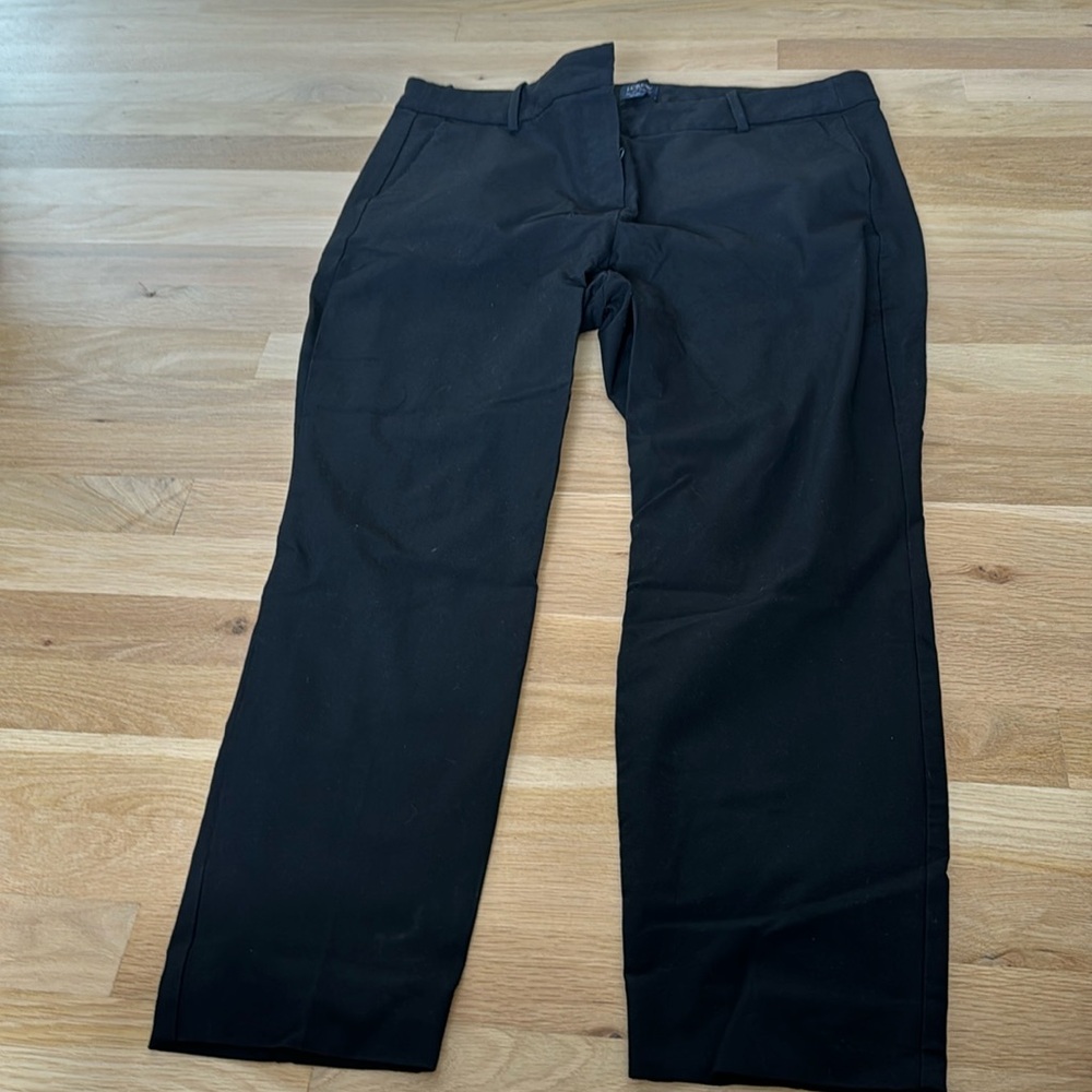 J Crew black trousers straight leg size 16